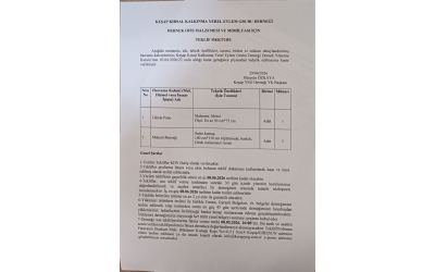 Demirbaş Alım İlanı 1