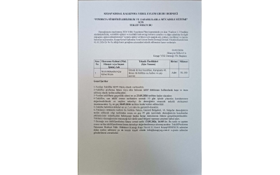 Faaliyet 1.3 FINDIKTA SÜRDÜRÜLEBİLİRLİK VE ZARARLILARLA MÜCADELE EĞİTİMİ” İÇİN TEKLİF MEKTUBU (İKRAM)