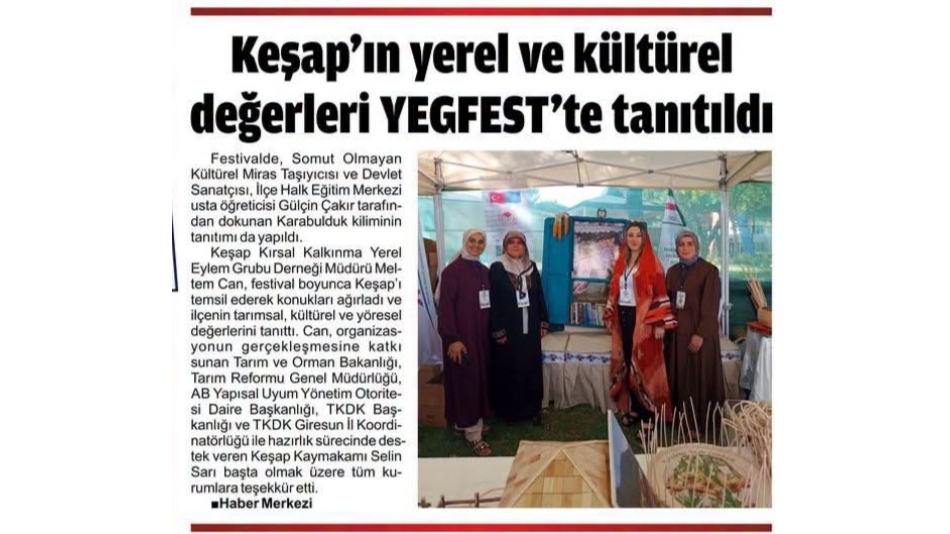 Keşap'ın Değerleri YEGFEST' de Tanıtıldı