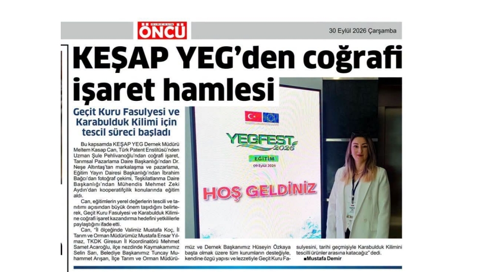 Keşap YEG'den Coğrafi İşaret Hamlesi